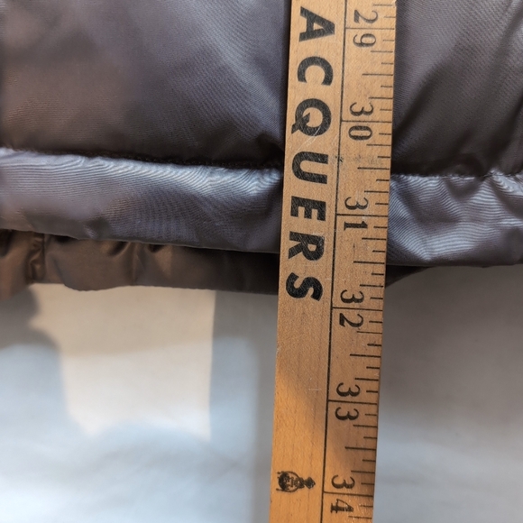 NWOT Nygard Women's 3/4 Metallic Taupe Puffer Jacket w/ Faux Fur Trim Hood, XS - Picture 12 of 12